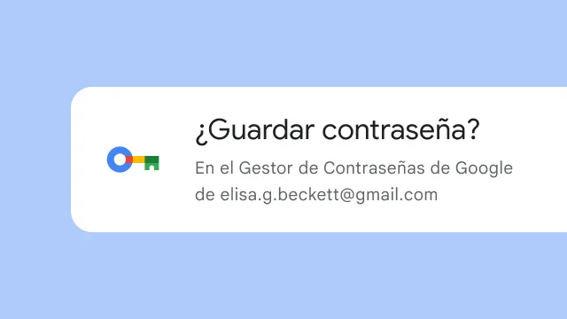 Un mensaje donde se pregunta al usuario si quiere guardar su contraseña en el Gestor de Contraseñas de Google.